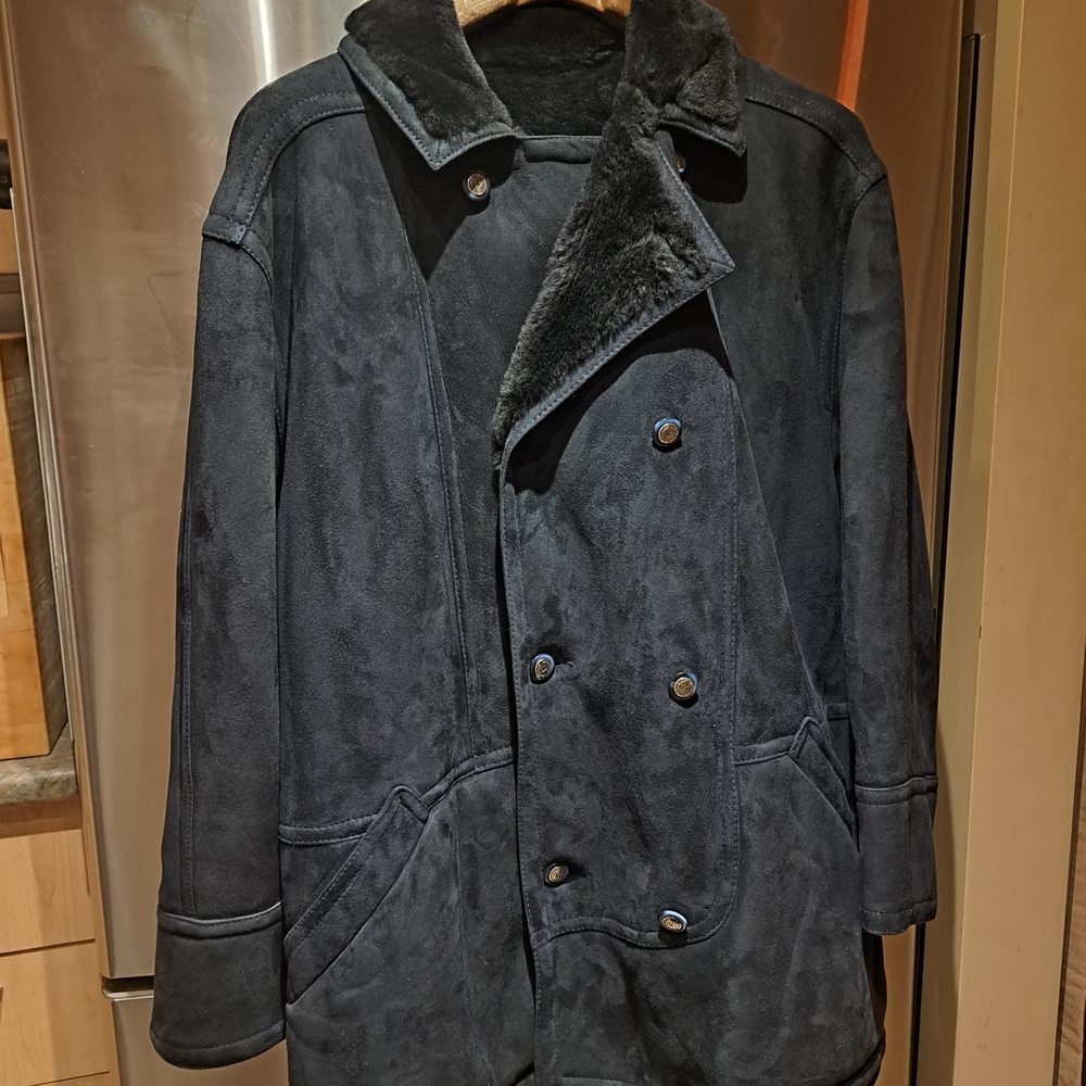 Valentino Dark Blue Pea Coat